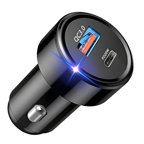 Computación, Wireless Cargador Auto 38W, Cargador Auto Carga Rapida, USB C PD 20W, QC 3.0 18W, Cargador de Coche USB Rapido, Compatible para iPhone, Huawei, Xiaomi, Redmi, HTC, Sony,...