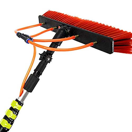 Brosse télescopique pour le nettoyage des vitres inaccessibles sans utiliser d'échelle
