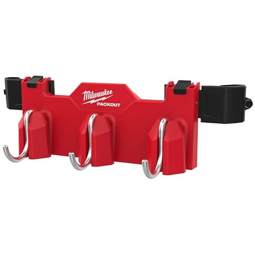 Milwaukee Red 4932498650 Packout Side Mount 3 Hook Rail