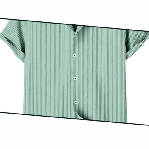 Image of MiraMichi Stylish Men's Regular Fit Half-Sleeve Corduroy Striped Casual Shirt - Perfect
