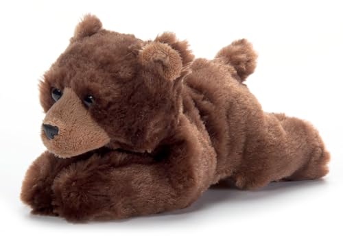 The Petting Zoo Brown Bear Stuffed Animal Plushie, Scoopz, Kids Gifts, 8 in
