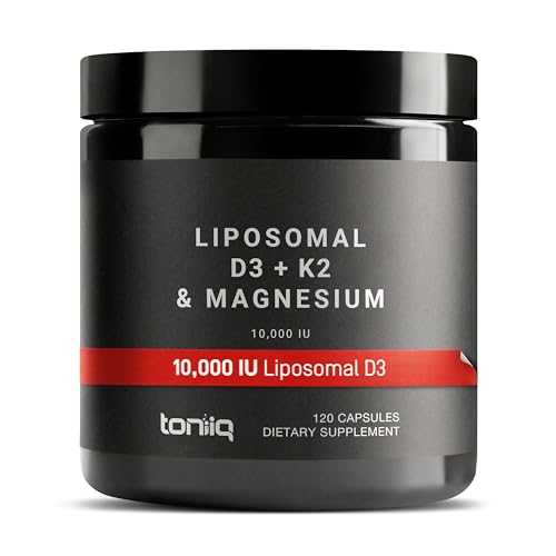 Toniiq 10 000IU Liposomal Vitamin D3 K2 Magnesium Supplement