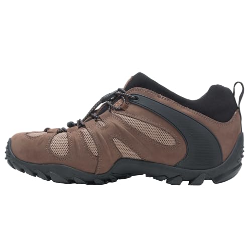 Image of Merrell Men's Chameleon 8 Stretch Tactical Work Shoes, Waterproof Nubuck & Mesh Upper Ultra-Lightweight Hiking Combat Boots