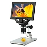 Koolertron デジタル顕微鏡 4.3インチLCD マイクロスコープ 電子顕微鏡 8MP 1-1000X倍率 充電式 2000mAhリチウム電池搭載 8個LEDライト 標本観察/昆虫観察/宝石鑑定/回路基板修理 子供＆大人用 実験用 (70 (SDカード付き))