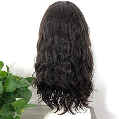 iVogue Human Hair Kosher Wig Soft Virgin European Human Hair Silk Top None Lace Jewish Wig with Silk Base Natural Skin Part (16inch)