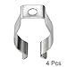uxcell T8 U Clips Holder Bracket for LED Light Tube, LED Fluorescent Tube Replacement Mounting Accessories, Nickel-plated Manganese Steel Lamp Support to Prevent Sagging, Pack of 4