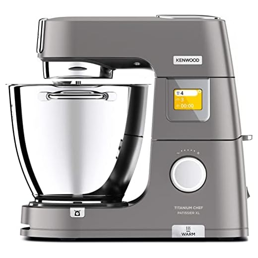 Kenwood Titanium Chef Pattissier - Robot de Cocina (1400 de potencia, bol de 7 litros y batidora de vaso de cristal incluidos, 4 herramientas, pantalla tactil)