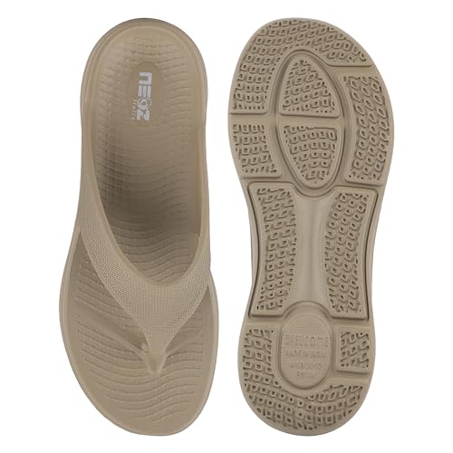 Image of NEOZ Extra Soft Men's Slippers with Cushion FootBed for Adult | Comfortable & Light Weight | Stylish & Anti-Skid | Waterproof & Regular Flip Flops for Gents /Boys