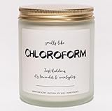 Lavender & Eucalyptus Soy Wax Candle, 7OZ - True Crime Gifts for Women, Serial Killer Gift, Crime Junkie Merch, Stress Relief Gifts for Women & Men, Smells Like Chloroform