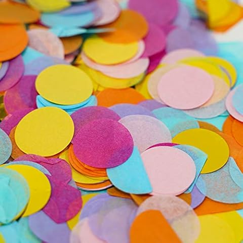 Rainbow Party Mix Tissue and Foil Confetti Cover