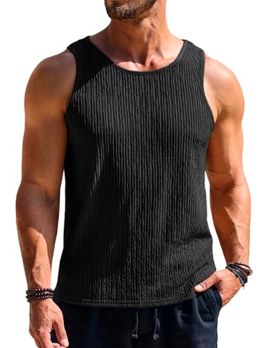 Beotyshow Men's Ribbed Tank Tops Knit Sleeveless...