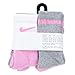 Nike, Boy's, Retro 6-Pack Crew Socks (Toddler/Little Kid/Big Kid), Pink Rise, 5-7 Little Kid