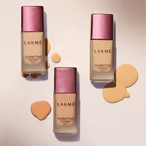 Lakme Invisible Finish SPF 8 Liquid Foundation, Shade 01, Ultra Light Water Based Face Makeup for Glowing Skin - Full Coverage, Natural Finish, 25 ml - Image 5