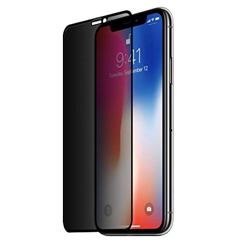 Film de Protection iPhone X Verre Trempé Anti-Espion et Anti-Reflet 3D Noir