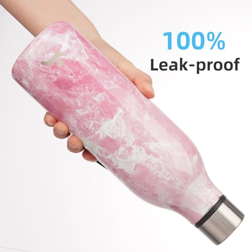 Image of Konokyo Insulated Water Bottle with Strap,25 oz Double Wall Stainless Steel Vacuum Bottles Metal Water Flask,Blossom