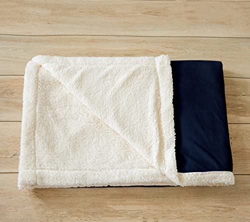 Couverture aventure marine bleu et blanc, cadeau idéal pour chambre d'enfant