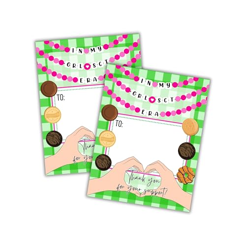 Lashicorn In My Scout Era Thank You Postcard 30pk 4.5x5.5 Reorder Number Call for More Cookie Sales Sign Troop Tally Number Goal