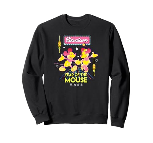 Sweat Minnie et Mickey Chinatown Disney noir coupe originale et confort