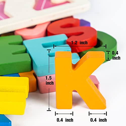 Attmu S-037-1 Alphabet Puzzle Wooden Puzzles For Toddlers 1 2 3 4 5 Year Old thumb #2