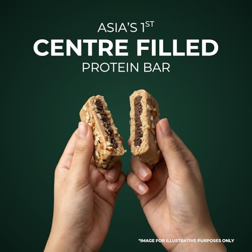 Image of STROOM Asia's First Centre Filled Protein Bars | 10g Protein (6 Bars, 45 Grams Each) | Coffee Almond Fix | Protein Bars Muscle Growth & Repair | Source of Fibre & Iron | No Artificial colors l 100% Premium Protein