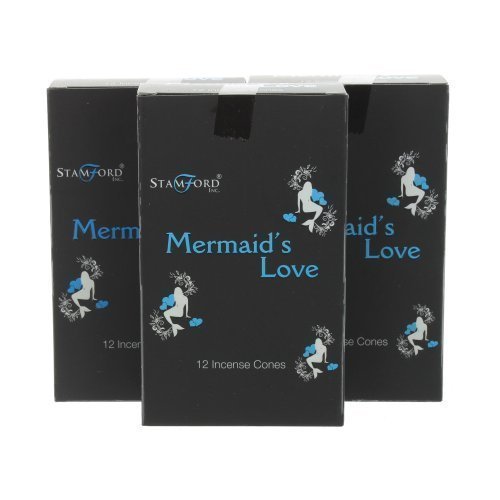 3 Packs of Stamford Black Range Incense Cones - Mermaid's Love