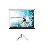 LISUCI Projector Screen, Portable Video Screen Widescreen Foldable Anti-Crease Indoor Outdoor Projector Movies Screen for Home Theater Support Double Sided Projection