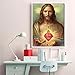 DIY 5D Diamond Art Kits Painting for Adults Full Drill Diamond Art Kits Painting Catholic Image Sacred Heart of Jesus for Home Wall Decor 30x40cm/11.8x15.8inch