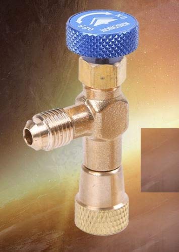 Adaptador de carga para refrigeración HS-1221 R22, adaptador de seguridad de 1/4" SAE a 1/4" SAE, válvula de carga para aire acondicionado miniatura 2