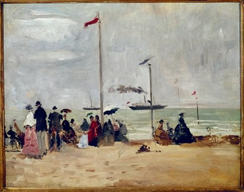 Affiche Plage de Trouville Boudin Impression Sur Toile 60x90cm Décoration Salon