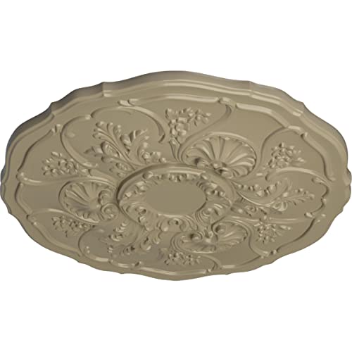 Image of Ekena Millwork CM22CNGDF 22 OD x 1 1 /2 P Cornelia Ceiling Medallion (fits Canopies up to 4 inch), Hand-Painted, Gobi Desert
