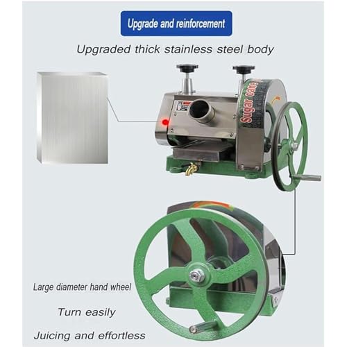 Kommerzielle Zuckerrohr-Saftpresse, Manuelle Zuckerrohr-Saftpresse Aus Edelstahl Mit 63 Mm Zuckerrohreinlass, Leistung 50 Kg/H 8 Kommerzielle Zuckerrohr-Saftpresse, Manuelle Zuckerrohr-Saftpresse Aus Edelstahl Mit 63 Mm Zuckerrohreinlass, Leistung 50 Kg/H