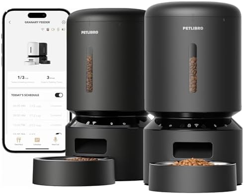 PETLIBRO Automatic Multiple Cats Feeder, 5G WiFi Automatic Dog Fo...