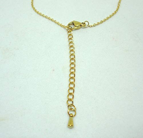 Sea Stamped Gold Choker Necklace With Sea Glass-Beach Necklaces For Women-Chokers For Teen Girls-Dainty Gold Necklace-Ocean Necklace #TOP7