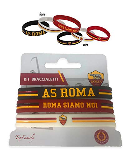 Preisvergleich Produktbild tex family Set 3 Armbänder Offiziellen A.S. Roma