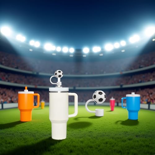 Soccer Ball Straw Cover para Stanley 40&30 Oz Cup miniatura 5