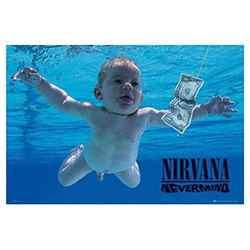 XingChen Magnifique image 50 x 70 cm sans cadre Nirvana Nevermind classique Alt Cobain Silk Poster décoratif peinture murale