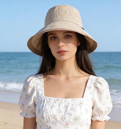 Sombrero de sol para mujer con ala ancha plegable miniatura 5