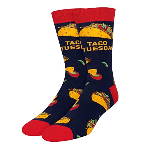 SOCKFUN Taco Socks Mexican Socks for Men , Taco Gifts Mexican Gifts,Taco Gifts for Taco Lovers, Taco Tuesday