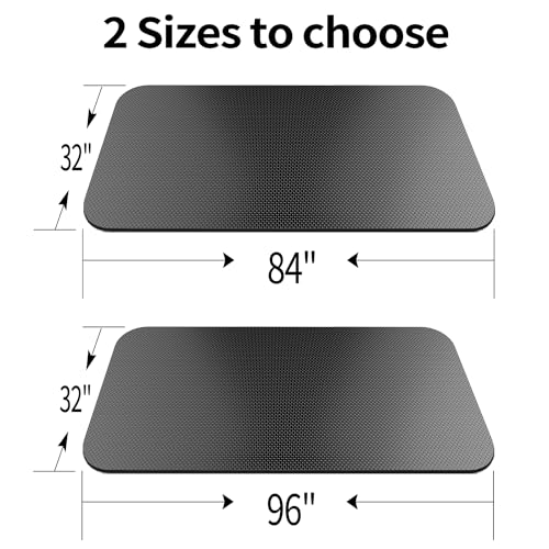 Large Gym & Workout Mat 96\" x 32\" Treadmill, Exercise Bike & Yoga Mat for Home Gym, Weightlifting & Cardio, Fitness & Flooring Rubber Mat - Thumbnail 2