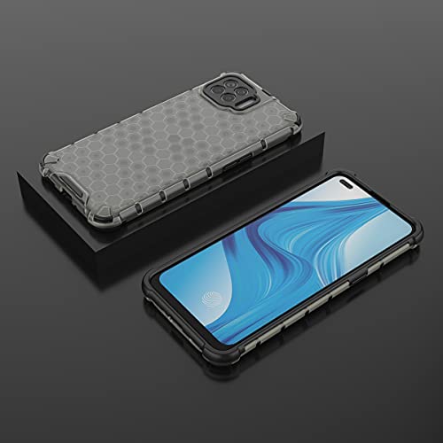 Image of Glasgow | for Oppo F17 Pro Stylish Look Pattern Back Case Cover for Oppo F17 Pro - Black