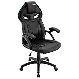 Mars Gaming MGC118BK, Silla Gaming Ergonómica en PU y Nylon, Regulable, Negro