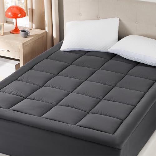Bedsure Mattress Pad - Breathable Cotton Mattress Cover, Quilted Fitted Mattress Topper with Deep Pocket Fits 8-21 Inch Mattress
