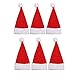 Ailovone Weihnachten Weinflaschen Taschen Weihnachten Flaschen Deko Mini Weihnachtsmütze dekorative handgemachte für Tasse Besteck Flasche Zuhause Restaurant Urlaub Tischdekoration Party (6pcs)
