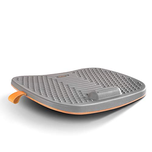Image of FEZIBO Standing Desk Mat with Anti Fatigue Bar, Wooden Wobble Balance Board with Ergonomic Design Comfort Floor Mat