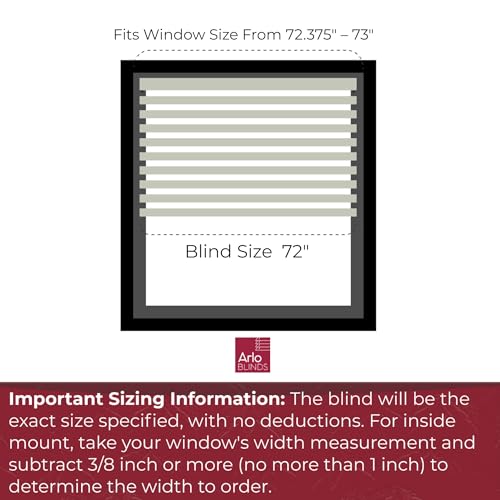 ARLO BLINDS Faux Wood Blinds with Crown Valance - 72" Width x 60" Height, White, Cordless Window Blinds & Shades - Blinds for Indoor Windows, 2" Faux Wooden Blinds for Home, Window Shades