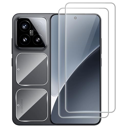 Suttkue for Xiaomi 15 Screen Protector with Camera Lens Protector, 9H Hardness Anti-Scratch Tempered Glass flim, Case Friendly, Anti-Fingerprint,Anti-Scratch (2+2 PACK)