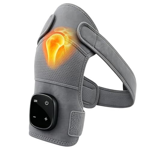 Relevo 3-in-1 Schultermassage Hewelth Triple Method Schulter-Massagegerät-Schulter massagegerät-Tragbare ergonomische Schulterbandage mit verstellbarem Gurt und LED-Anzeige (1 PS)