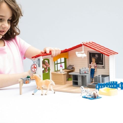 Image of Schleich Farm World - 43Pc Veterinarian Practice With Pets | 42502