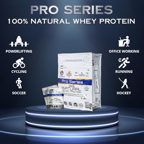 Image of MuscleTrail Pro Series Whey Protein, 50 Pouches, 25g Protein, Isolate Source, Low Carb, 4g Glutamine & Glutamic Acid, 5g BCAA, 1.79kg (1.550 KG, Cappuccino)
