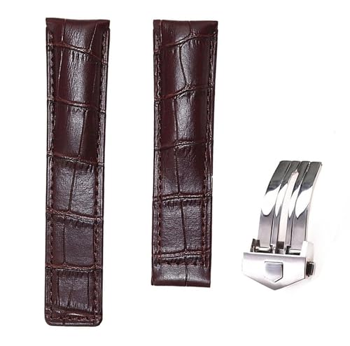 Bracelet de montre en cuir TAG HEUER CARRERA souple et confortable pour le quotidien 22mm